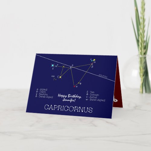 Zodiac Constellation Capricornus Card