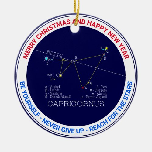 Zodiac Constellation Capricornus Ceramic Ornament