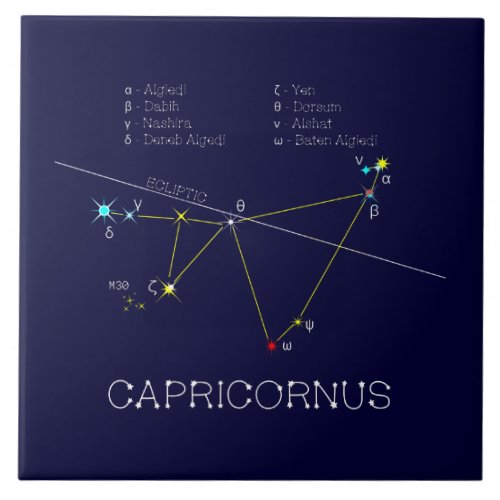 Zodiac Constellation Capricornus Ceramic Tile