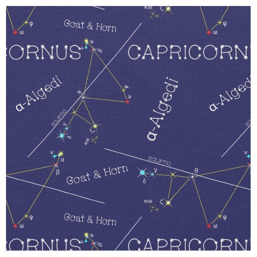 Zodiac Constellation Capricornus Fabric