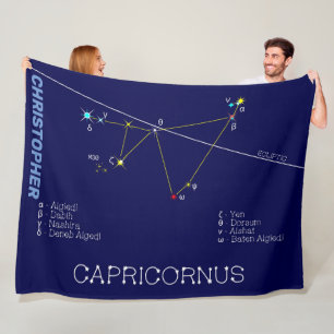 Zodiac Constellation Capricornus Fleece Blanket
