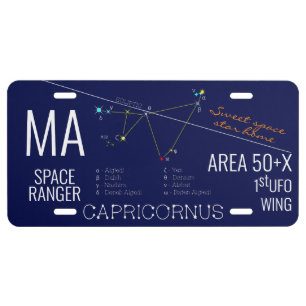 Zodiac Constellation Capricornus License Plate