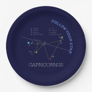 Zodiac Constellation Capricornus Paper Plates