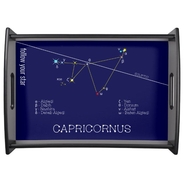 Zodiac Constellation Capricornus Serving Tray (Front)
