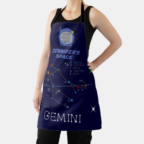 Zodiac Constellation Gemini Apron