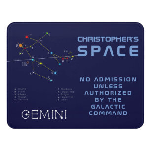 Zodiac Constellation Gemini Door Sign