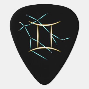 Zodiac Constellation Gemini Guitar Pick