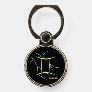 Zodiac Constellation Gemini Phone Ring Stand