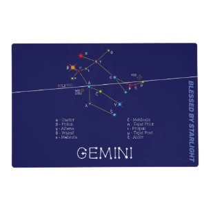Zodiac Constellation Gemini Placemat