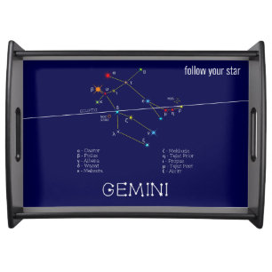 Zodiac Constellation Gemini Serving Tray