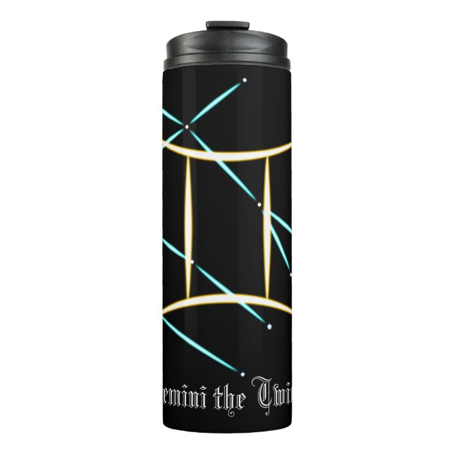 Zodiac Constellation Gemini Thermal Tumbler (Front)