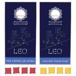Zodiac Constellation Leo Cornhole Set