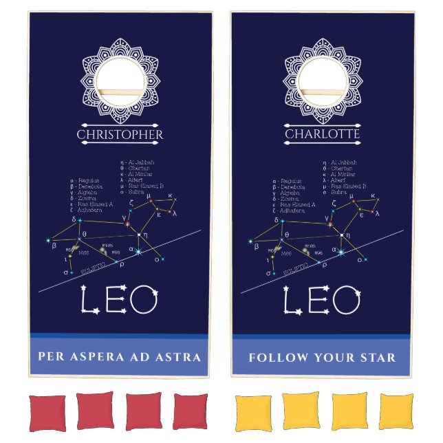 Zodiac Constellation Leo Cornhole Set (Set)