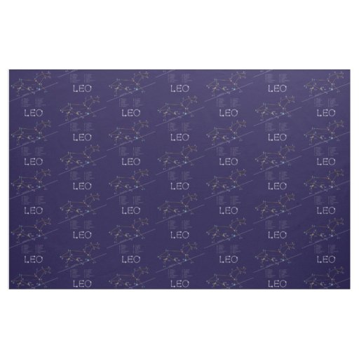 Zodiac Constellation Leo Fabric