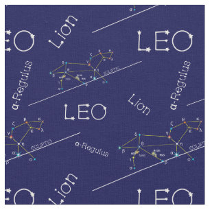 Zodiac Constellation Leo Fabric