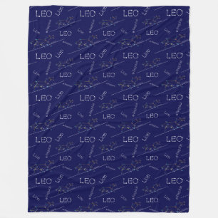 Zodiac Constellation Leo Fleece Blanket