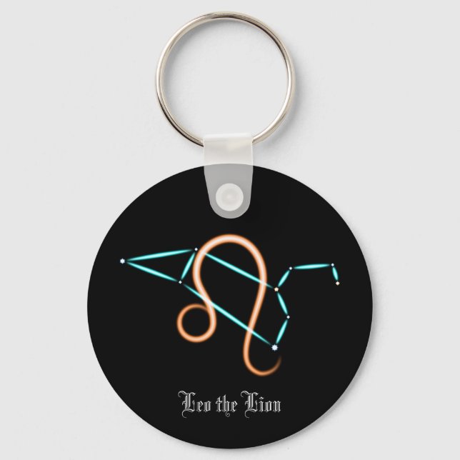 Zodiac Constellation Leo Keychain (Front)