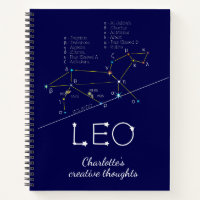 Zodiac Constellation Leo Notebook