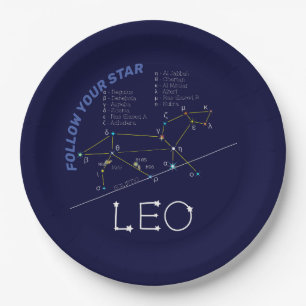 Zodiac Constellation Leo Paper Plates