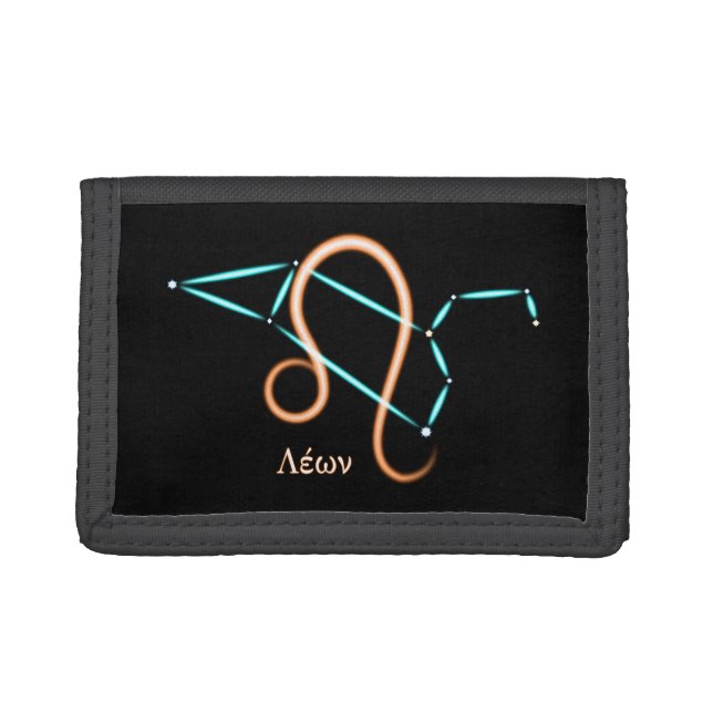 Zodiac Constellation Leo Trifold Wallet (Front)