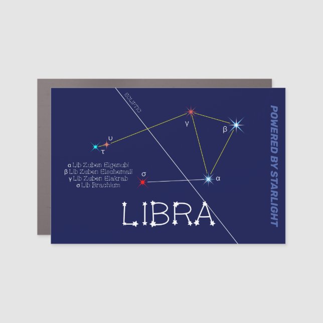Zodiac Constellation Libra Car Magnet (Front)