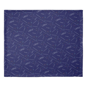 Zodiac Constellation Libra Duvet Cover