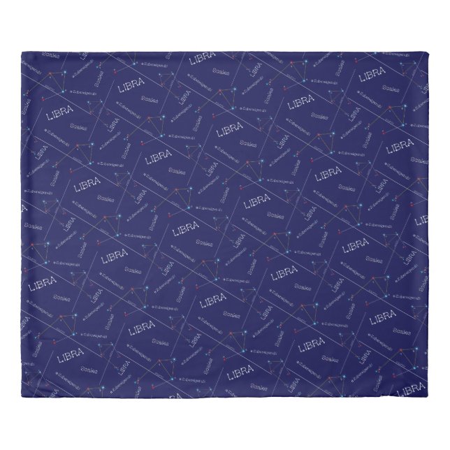 Zodiac Constellation Libra Duvet Cover (Front)