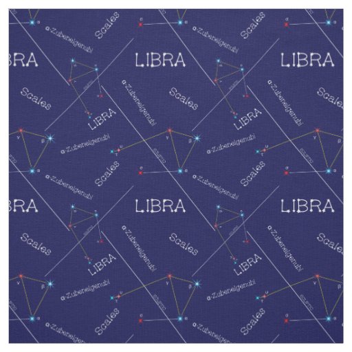 Zodiac Constellation Libra Fabric