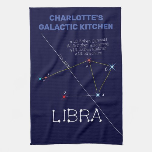 Zodiac Constellation Libra Kitchen Towel
