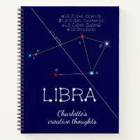 Zodiac Constellation Libra Notebook