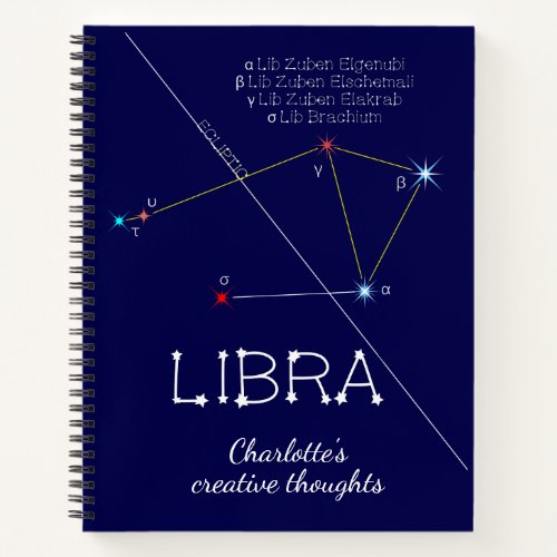 Zodiac Constellation Libra Notebook