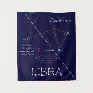 Zodiac Constellation Libra Tapestry