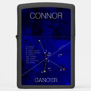 Zodiac constellation of stars CANCER elegant Zippo Lighter