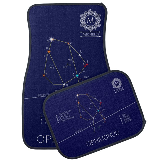Zodiac Constellation Ophiuchus Car Floor Mat (Set)