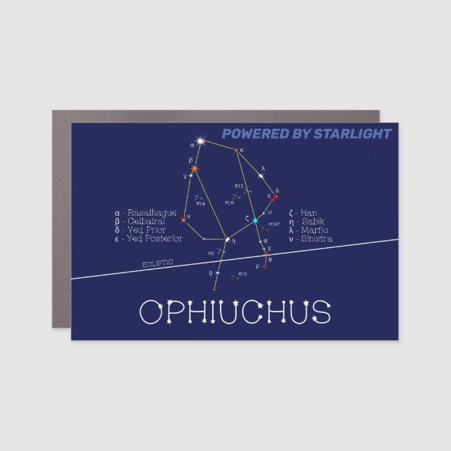 Zodiac Constellation Ophiuchus Car Magnet (Front)