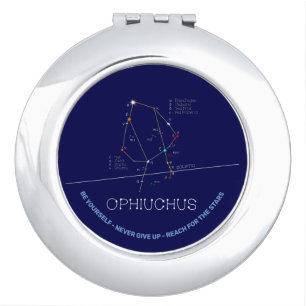 Zodiac Constellation Ophiuchus Compact Mirror