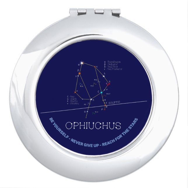Zodiac Constellation Ophiuchus Compact Mirror (Front)