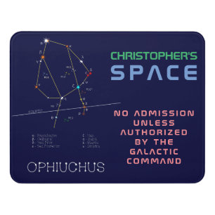 Zodiac Constellation Ophiuchus Door Sign