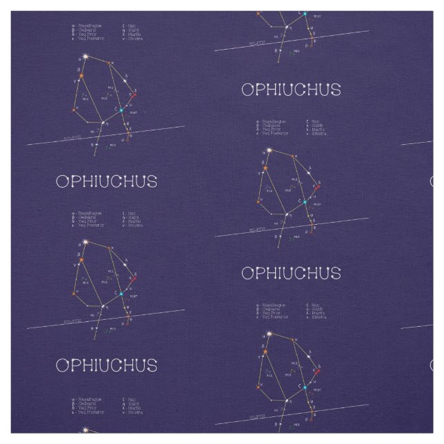 Zodiac Constellation Ophiuchus Fabric (Swatch)
