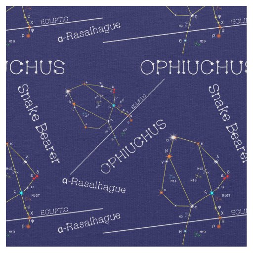 Zodiac Constellation Ophiuchus Fabric