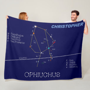 Zodiac Constellation Ophiuchus Fleece Blanket