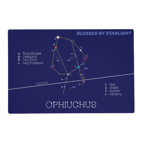 Zodiac Constellation Ophiuchus Placemat