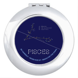 Zodiac Constellation Pisces Compact Mirror