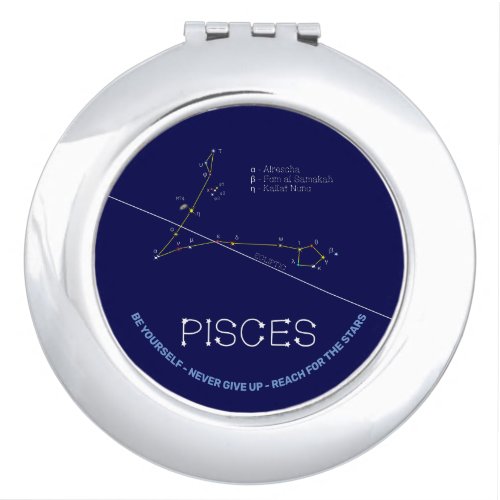 Zodiac Constellation Pisces Compact Mirror