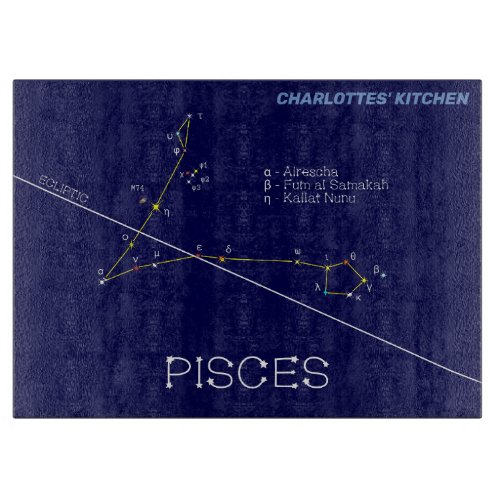 Zodiac Constellation Pisces Cutting Board