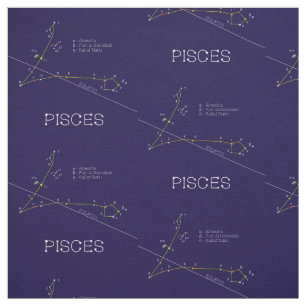 Zodiac Constellation Pisces Fabric