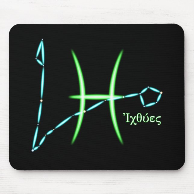 Zodiac Constellation Pisces Mouse Pad (Front)