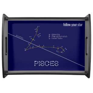Zodiac Constellation Pisces Serving Tray