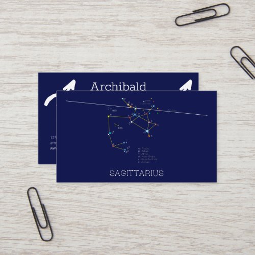 Zodiac Constellation Sagittarius Business Card