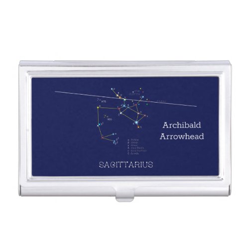Zodiac Constellation Sagittarius Business Card Case